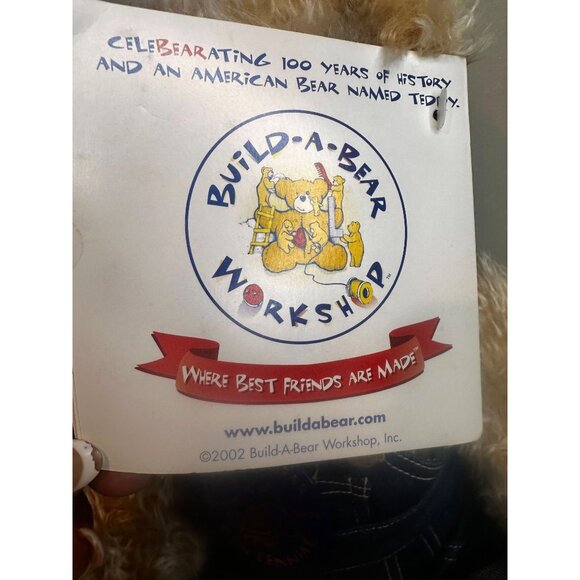 Build-A-Bear BAB Teddy Bear Centennial Plush In Outfit Medal NEW Christmas Gift - Picture 5 of 6